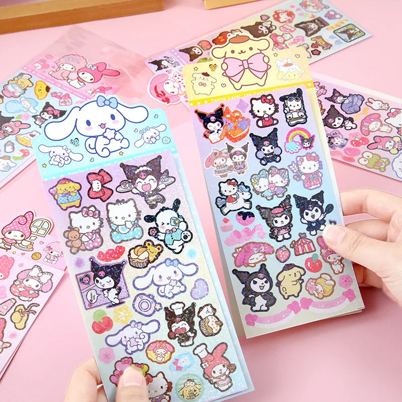 Sanrio Holographic Sticker Sheet - Assorted Cute Characters & Designs