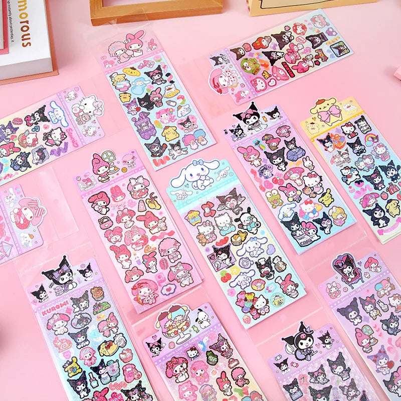 Sanrio Holographic Sticker Sheet - Assorted Cute Characters & Designs