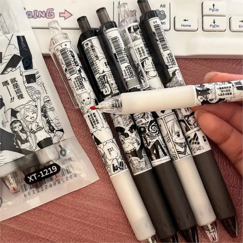 6PCS One Piece Gel Pen Set - 0.5mm Black Ink