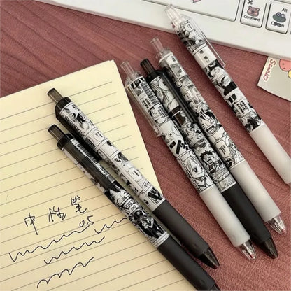 6PCS One Piece Gel Pen Set - 0.5mm Black Ink