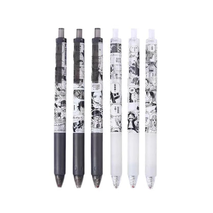 6PCS One Piece Gel Pen Set - 0.5mm Black Ink